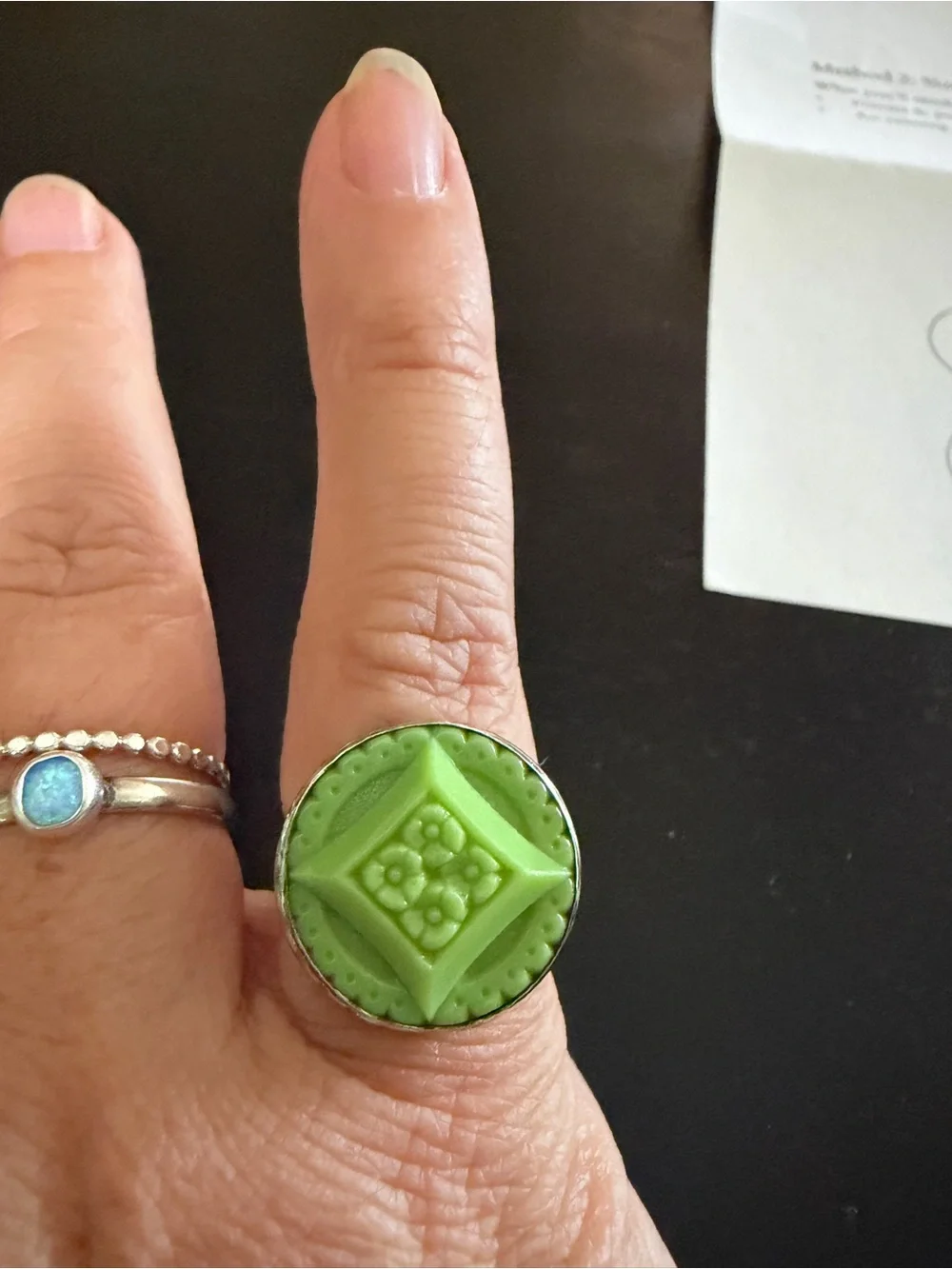 Vintage Button Ring